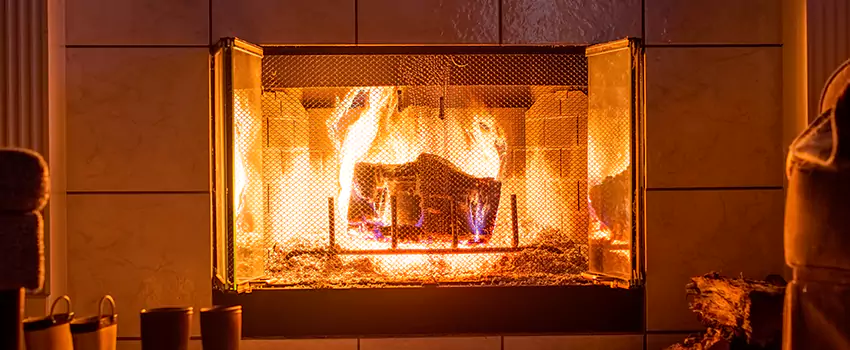Mendota Hearth Landscape Fireplace Installation in Fall River, Massachusetts