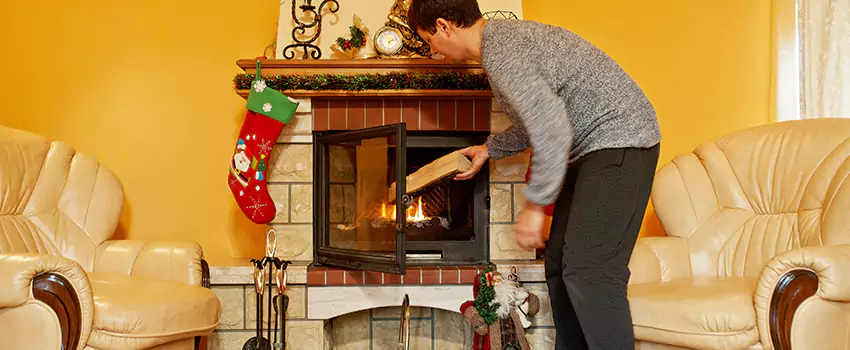 Rusted Metal Fireplace Restoration in Fall River, Massachusetts